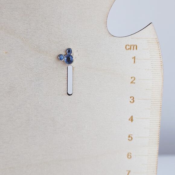 Disney Parks Mickey Mouse Earrings Set 3-Pack Blue NIP - Picture 9 of 9